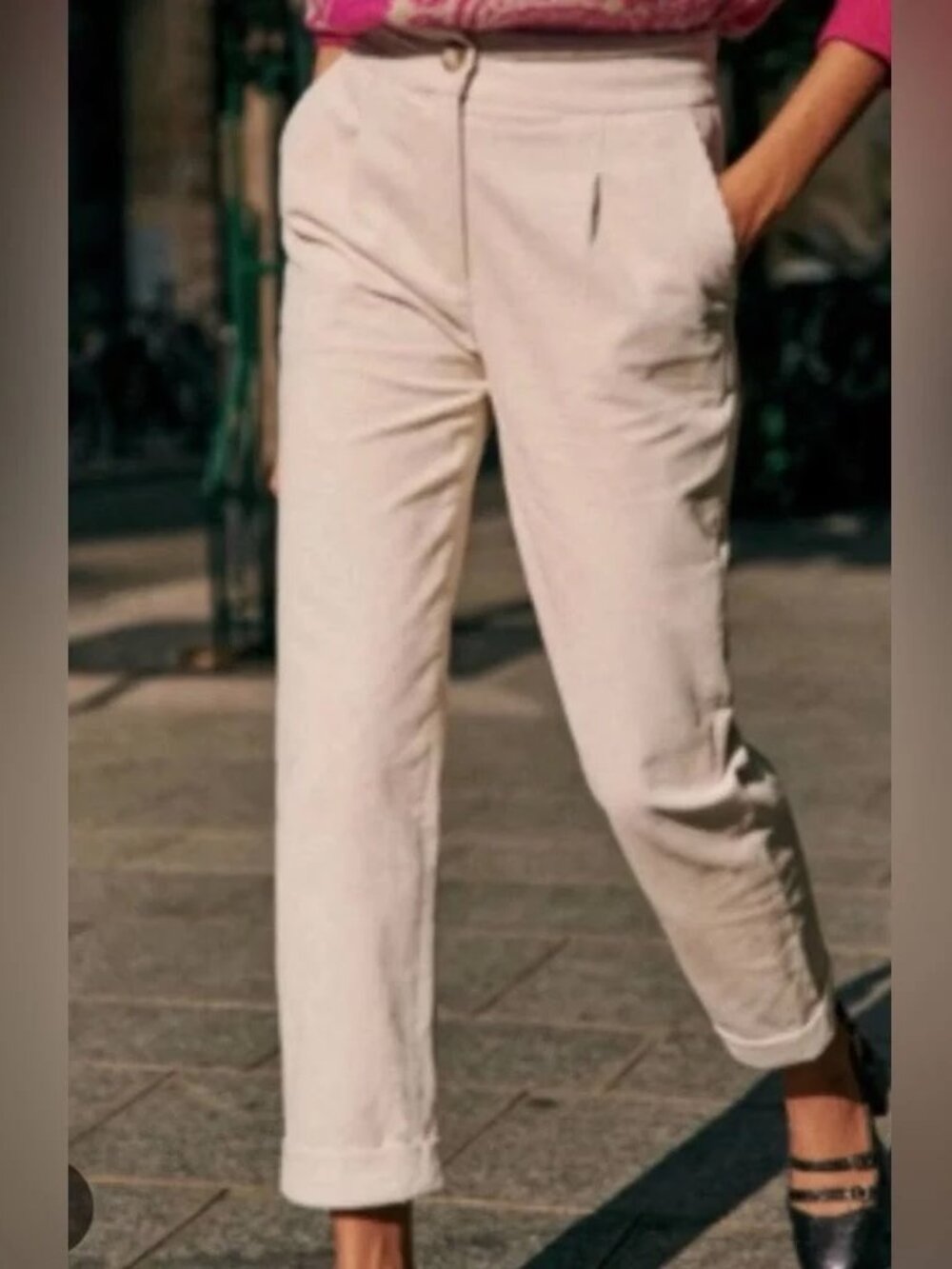 Sezane Marcel pant in ecru corduroy 36 (4)